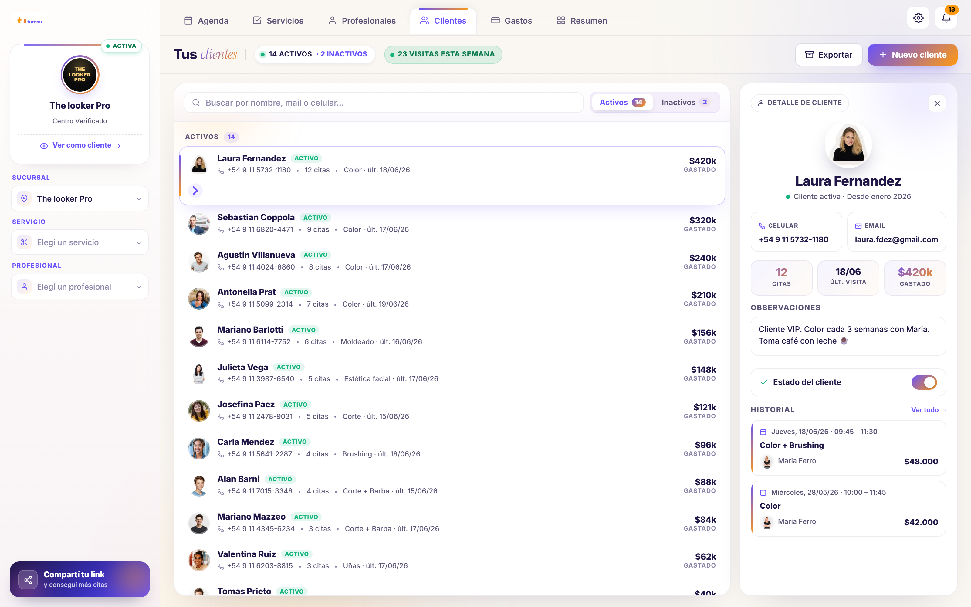 Ficha de cliente — CRM